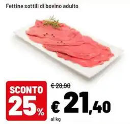 Iper La Grande Fettine sottili di bovino adulto offerta