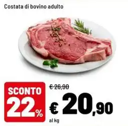 Iper La Grande Costata di bovino adulto offerta
