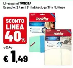 Iper La Grande Panni Brilla&Asciuga Slim Multiuso Tonkita offerta