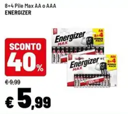 Iper La Grande Pile Max AA o AAA Energizer offerta