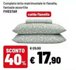 Iper La Grande Completo letto matrimoniale in flanella FIVESTAR offerta