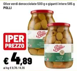 Iper La Grande Olive verdi denocciolate Polli offerta