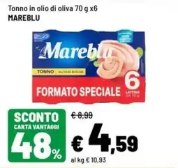 Iper La Grande Tonno in olio di oliva Mareblu offerta