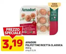 DPiù Amadori polpette ricetta classica senza glutine offerta