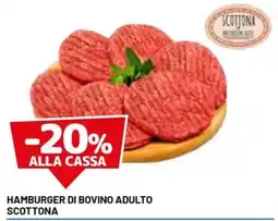 DPiù Hamburger di bovino adulto Scottona offerta