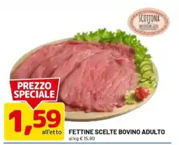 DPiù Fettine scelte bovino adulto offerta