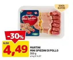 DPiù Martini mini spiedini di pollo offerta