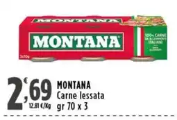 Rossotono Carrefour Montana Carne lessata offerta