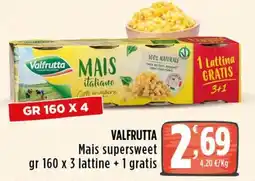 Rossotono Carrefour Valfrutta Mais supersweet offerta
