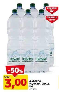 DPiù LeviSSIMA acqua naturale offerta