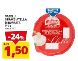 DPiù Stracciatella di burrata Sabelli offerta