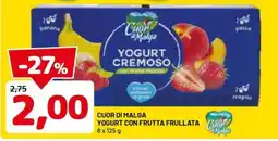DPiù Cuor di Malga Yogurt con frutta frullata offerta