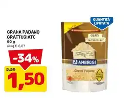 DPiù Grana Padano grattugiato Ambrosi offerta