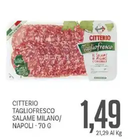 Supermercati Piccolo Citterio Tagliofresco Salame Milano offerta