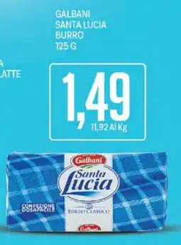 Supermercati Piccolo Galbani Santa Lucia burro classico offerta