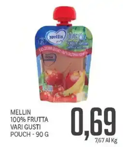 Supermercati Piccolo Mellin 100% frutta vari gusti offerta