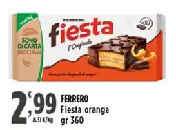 Rossotono Carrefour Ferrero Fiesta orange offerta