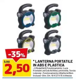 DPiù Lanterna portatile in abs e plastica offerta