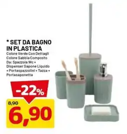 DPiù Set da bagno in plastica offerta