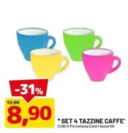 DPiù Set 4 tazzine caffè offerta