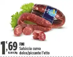 Rossotono Carrefour FINI Salsiccia curva offerta
