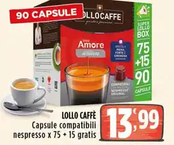 Rossotono Carrefour Lollo Caffè Capsule compatibili nespresso offerta