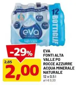 DPiù Eva acqua minerale naturale offerta