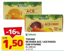DPiù Tukano bevanda ace / ace rosso con vitamine offerta