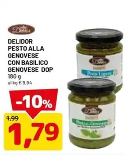 DPiù Delidor pesto alla genovese con basilico genovese dop offerta