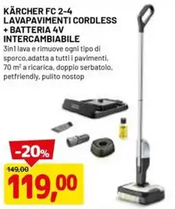 DPiù Kärcher lavapavimenti cordless offerta