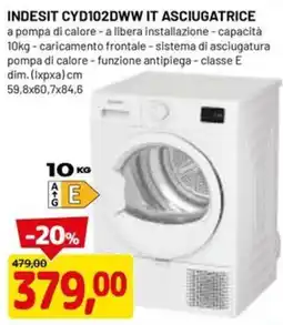 DPiù Indesit asciugatrice offerta