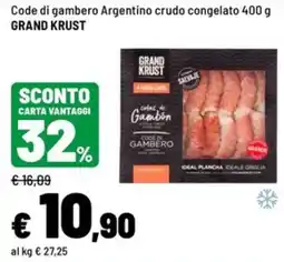 Iper La Grande Code di gambero Argentino crudo congelato offerta