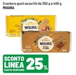 Iper La Grande Crackers gusti assortiti Misura offerta