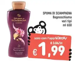 Rossotono Carrefour Spuma di Sciampagna Bagnoschiuma offerta