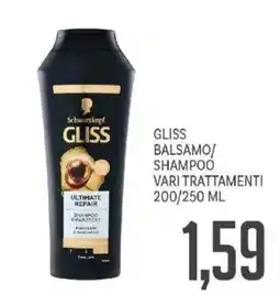 Supermercati Piccolo Schwarzkopf Gliss shampoo riparatore offerta