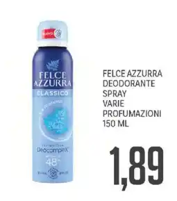 Supermercati Piccolo Felce Azzurra deodorante spray classico offerta