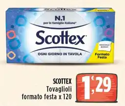 Rossotono Carrefour Scottex tovaglioli offerta
