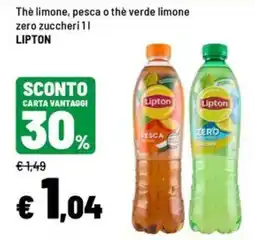 Iper La Grande Thè limone pesca o thè verde limone offerta