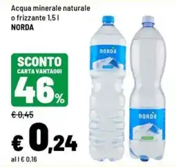 Iper La Grande Acqua minerale naturale o frizzante Norda offerta
