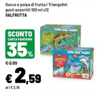 Succo e polpa di frutta i Triangolini VALFRUTTA