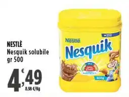 Rossotono Carrefour Nesquik solubile Nestlé offerta