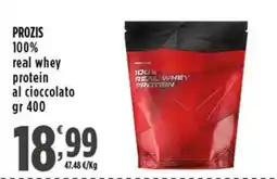 Rossotono Carrefour Prozis 100% real whey protein al cioccolato offerta