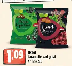 Rossotono Carrefour Caramelle vari gusti LIKING offerta