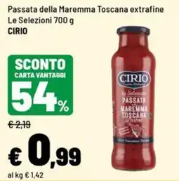 Iper La Grande Passata della Maremma Toscana extrafine Cirio offerta
