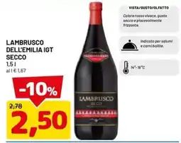 DPiù Lambrusco dell'Emilia IGT secco offerta
