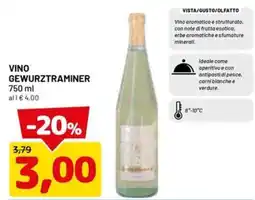 DPiù Vino Gewurztraminer offerta