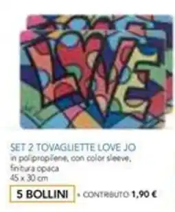 DPiù Tovagliette love jo offerta