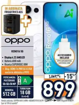 Unieuro Oppo Reno16 5G offerta