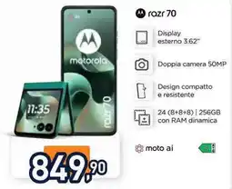 Unieuro Motorola razr 70 offerta