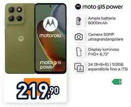 Unieuro moto g15 power offerta